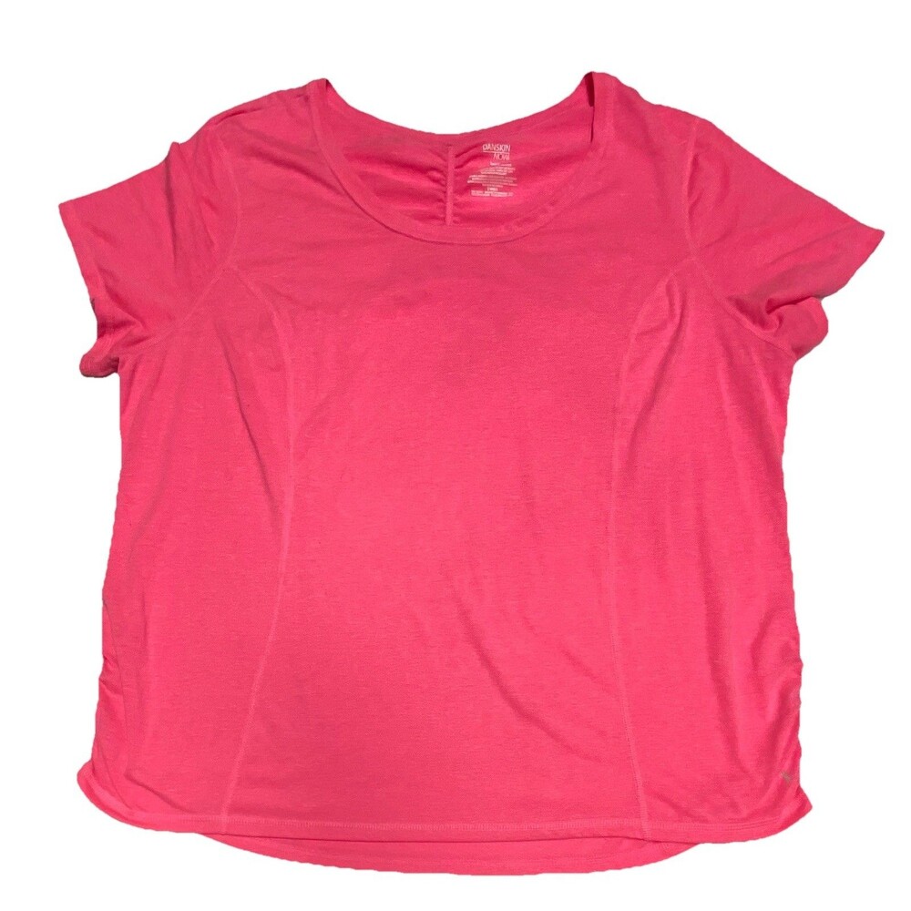 Danskin Now Active Top Women’s 3X Pink Loose Fit Short Sleeve Athletic Tee